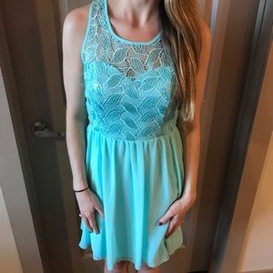 Baby blue dress